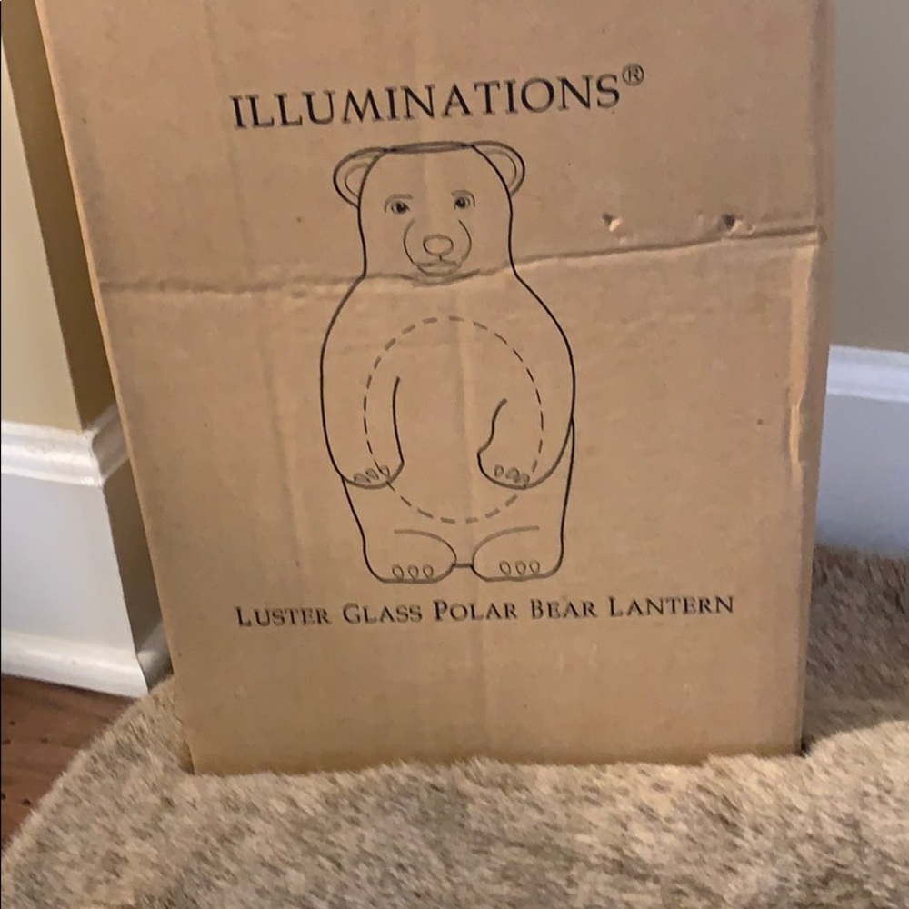 Illuminations glass teddy bear lantern nib - Picture 2 of 2